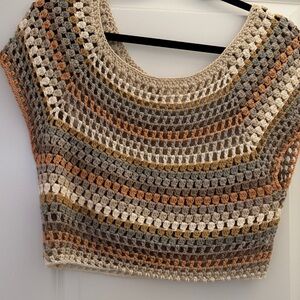 Dreamers Crochet Top with Earthy Tones